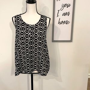 Black and White Blouse